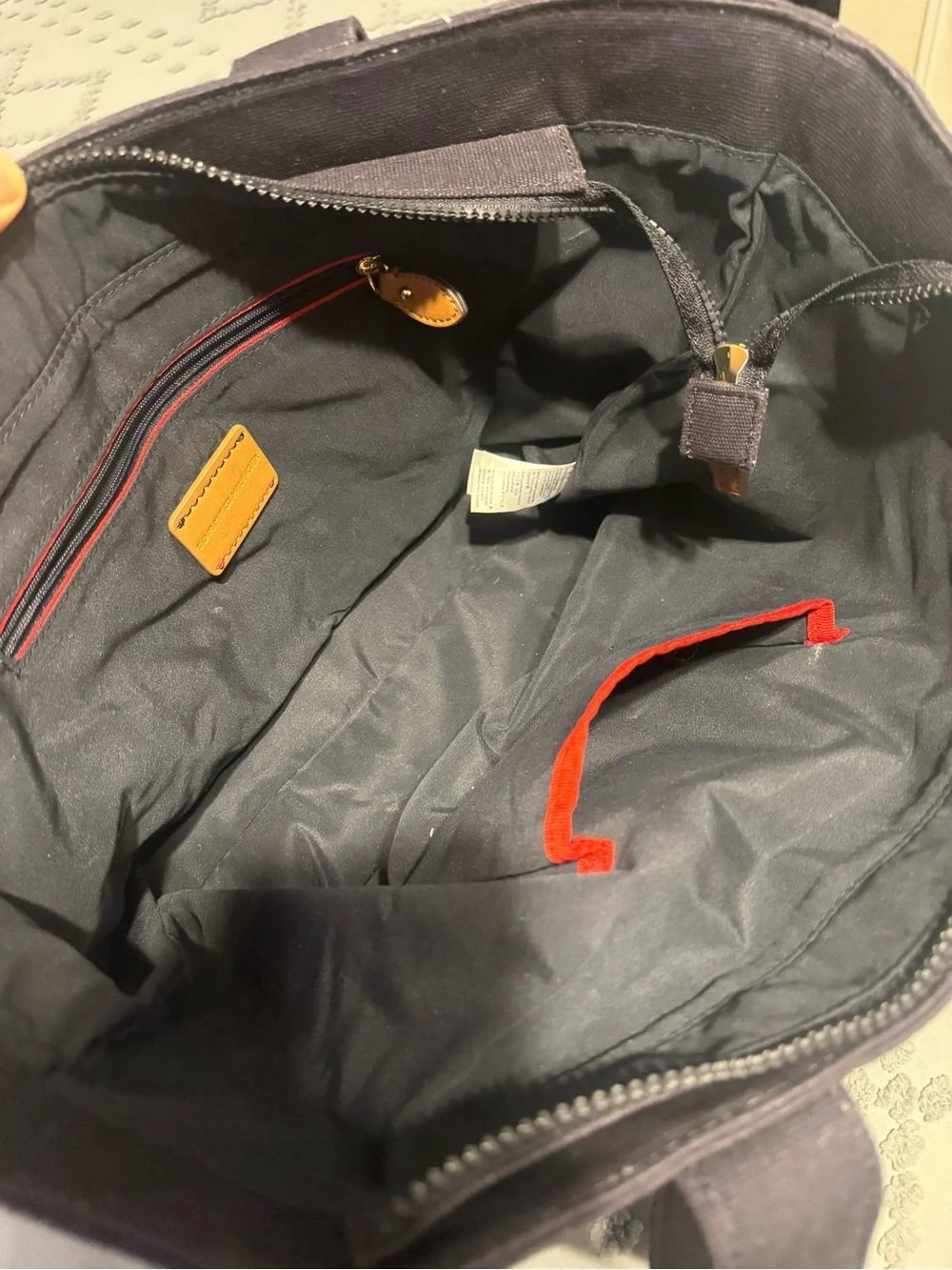 Tommy Hilfiger Navy Canvas Tote.